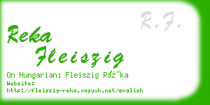 reka fleiszig business card